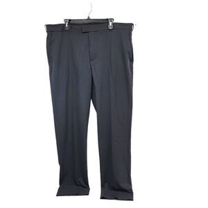 Van Heusen Size 40 x 34 Flex 3 Flat Front Straight Leg Dress Pant Charcoal Workw